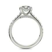 Madeline Radiant Cut Pave Hidden Halo 4 Prong Claw Set Engagement Ring Setting - Nivetta